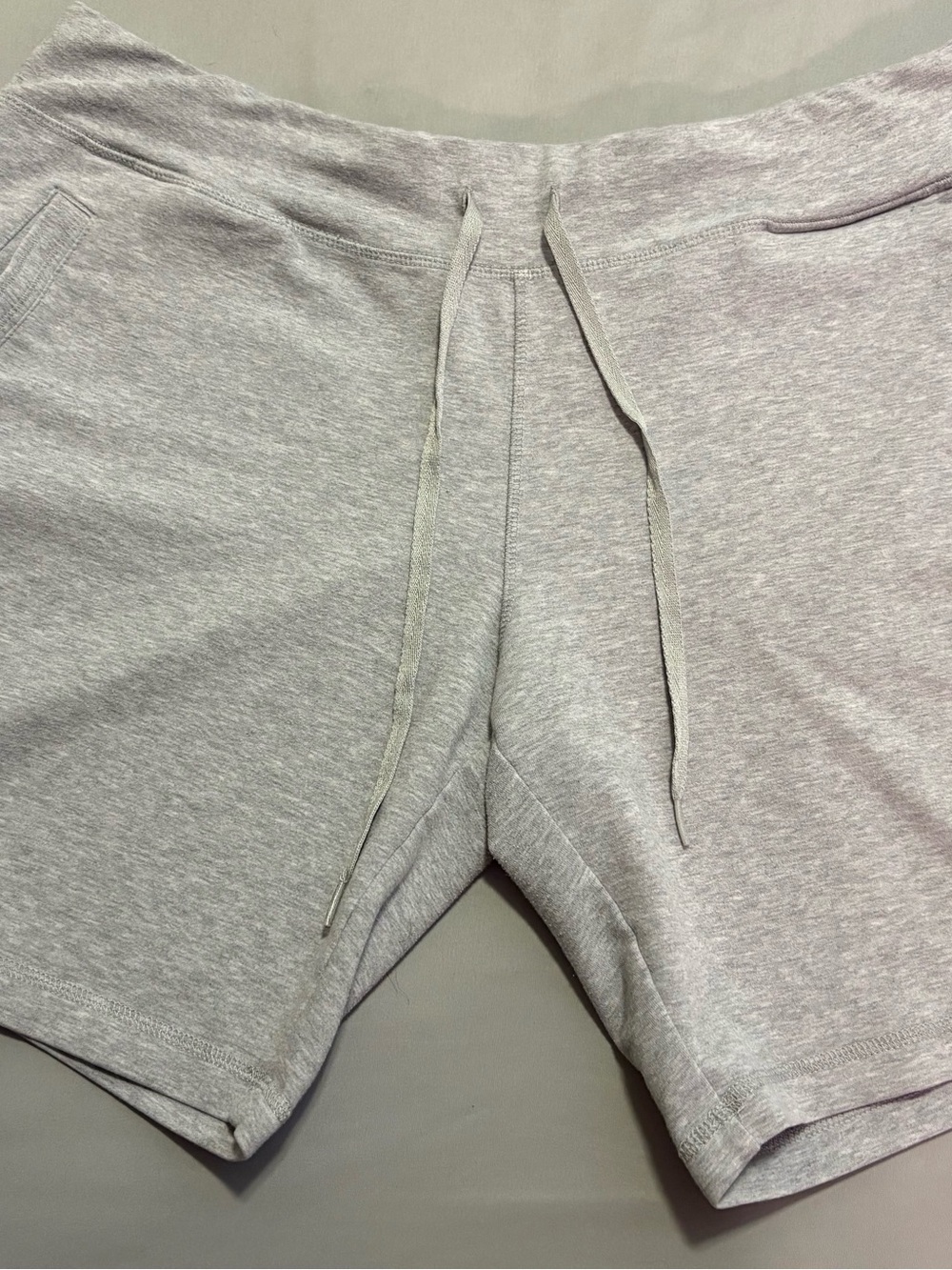 Women’s Light Gray Cotton Drawstring Shorts